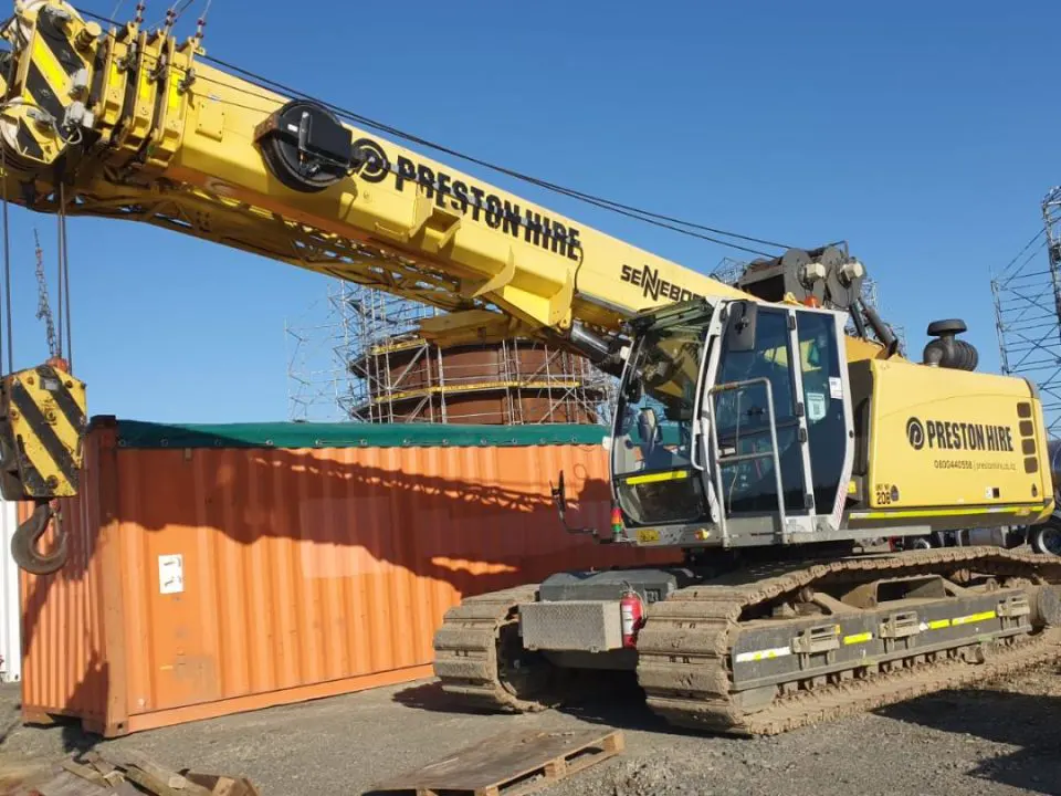 Preston Hire Sennebogen crane